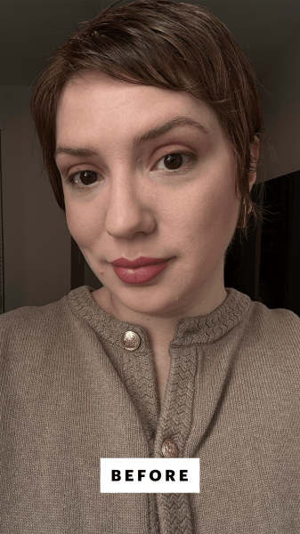 Silva before using the Shu Uemura Iconic Lash Curler